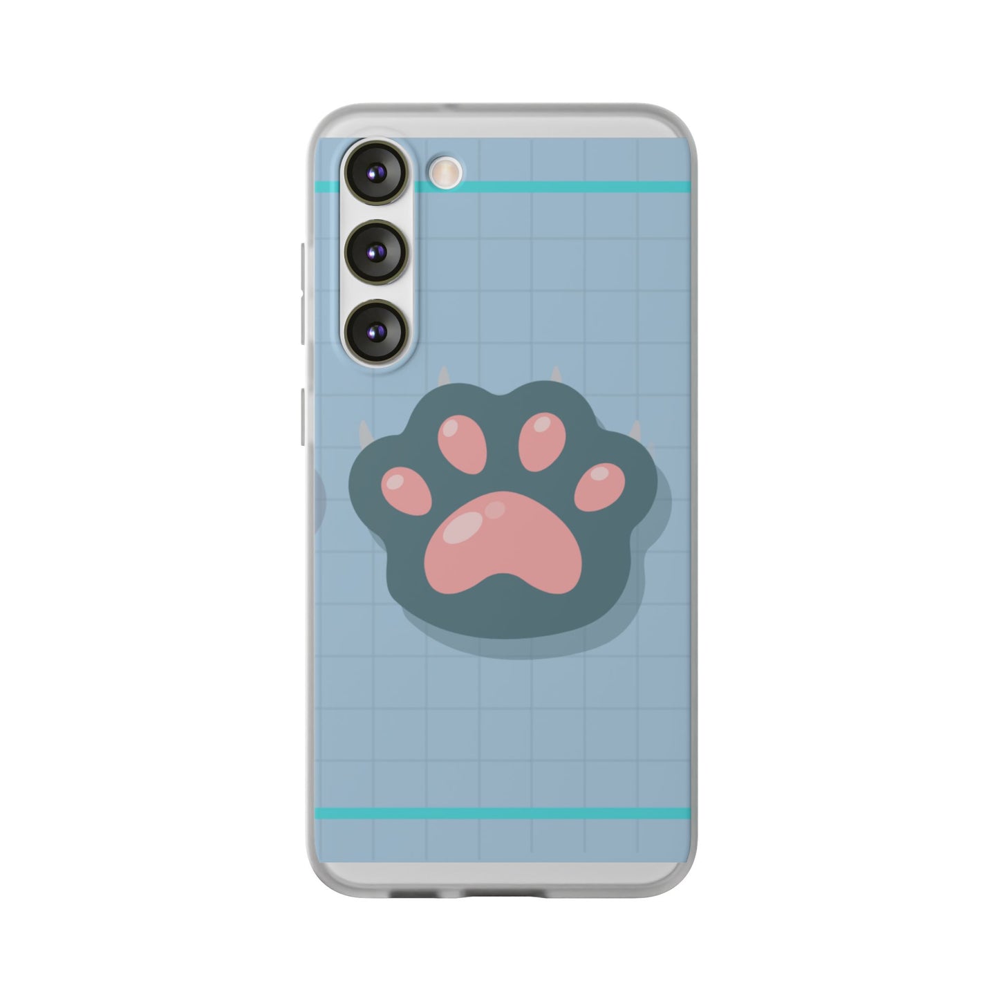Paw Print Phone Case, Cute Pet Lover Flexi Cases, Dog Cat Accessory, Gift for Animal Lovers, Durable and Stylish Gadget Cover