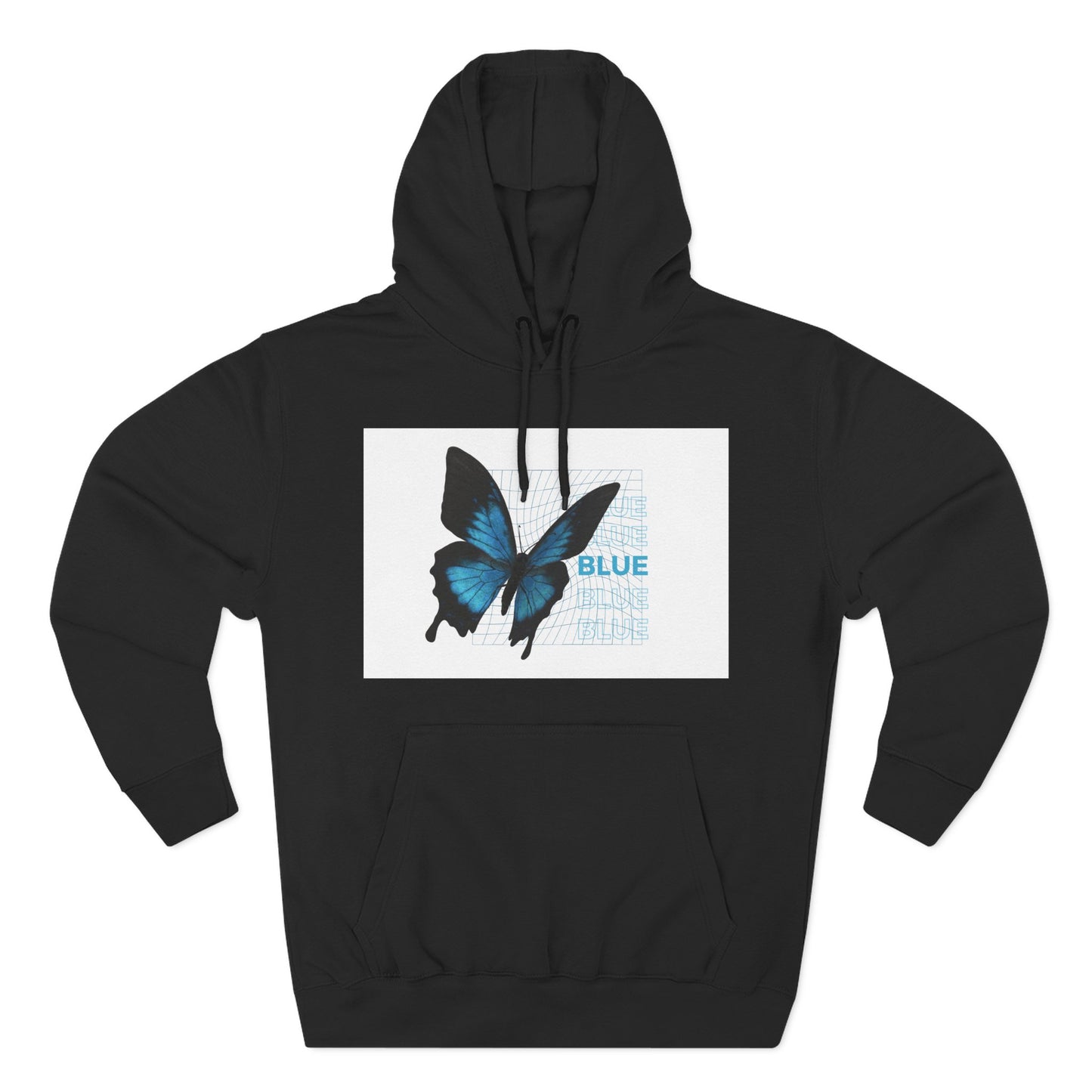 Butterfly Art Hoodie, Soft Fleece Sweatshirt, Gift for Nature Lovers, Stylish Casual Wear, Cozy Trendy Winter Apparel