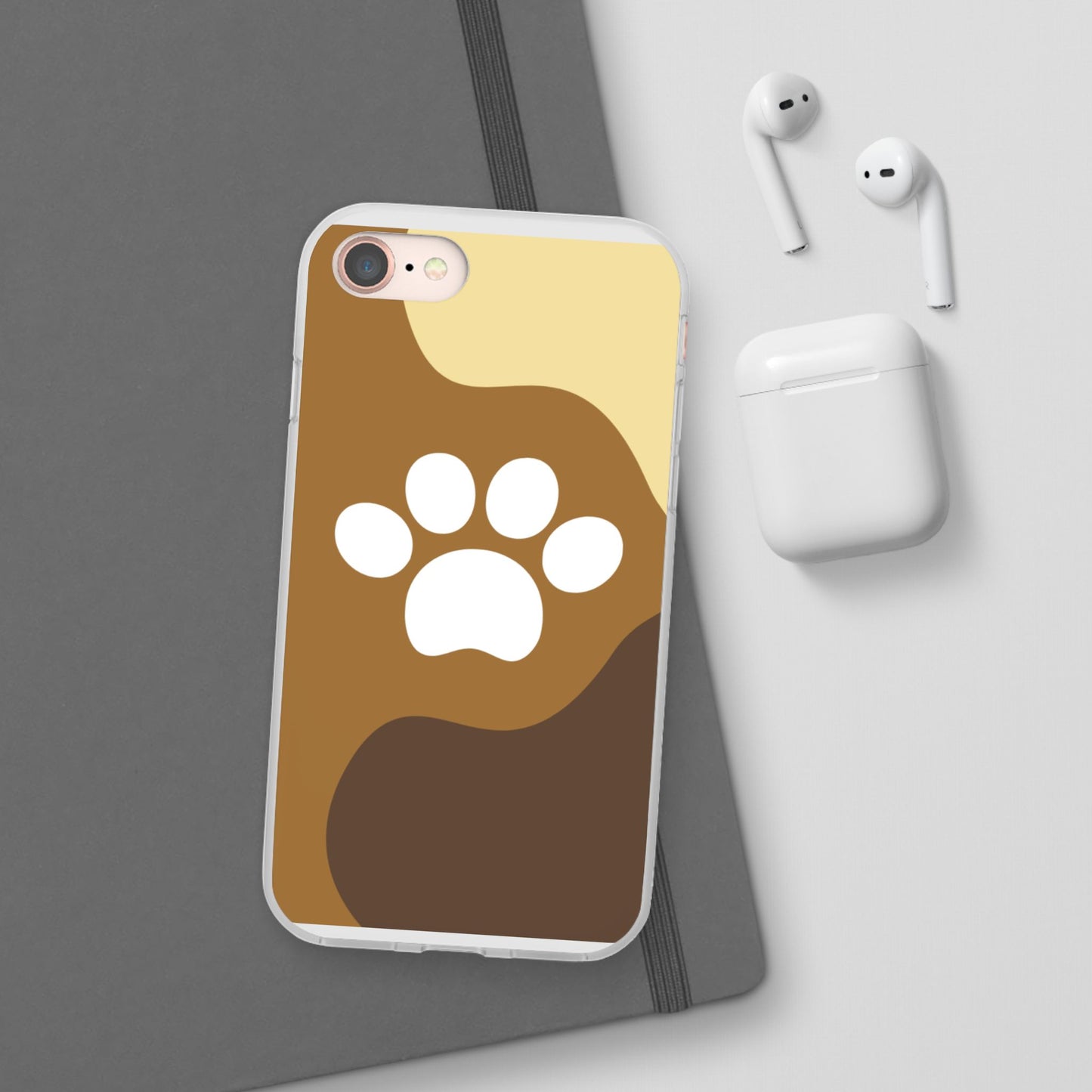 Pet Lover's Flexi Case, Cute Dog Paw Phone Cover, Animal Lover Gift, Dog Mom Accessory, Unique Pet Design Case