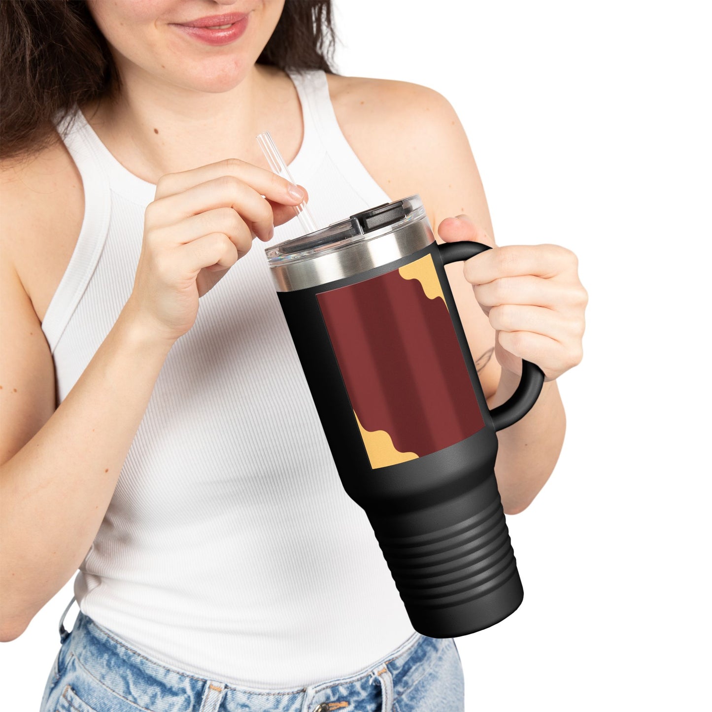 Chic Insulated Travel Mug for Coffee Lovers, Reusable Coffee Cup, Perfect for Travel, Work or Home, Eco-friendly Drinkware