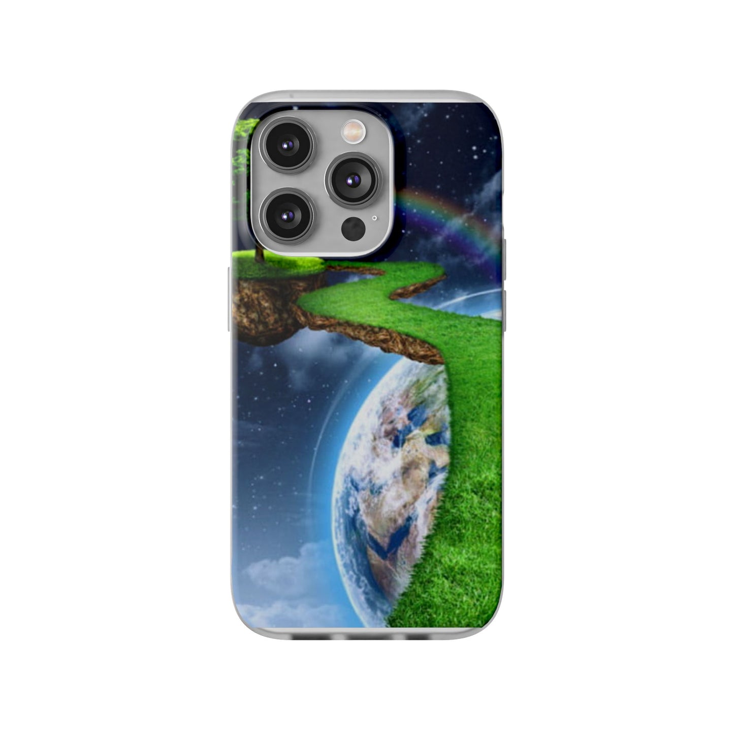 Dreamy Landscape Phone Case, Eco-Friendly Cell Phone Cover, Nature Inspired Gift, Aesthetic Mobile Case, Vibrant Rainbow Design