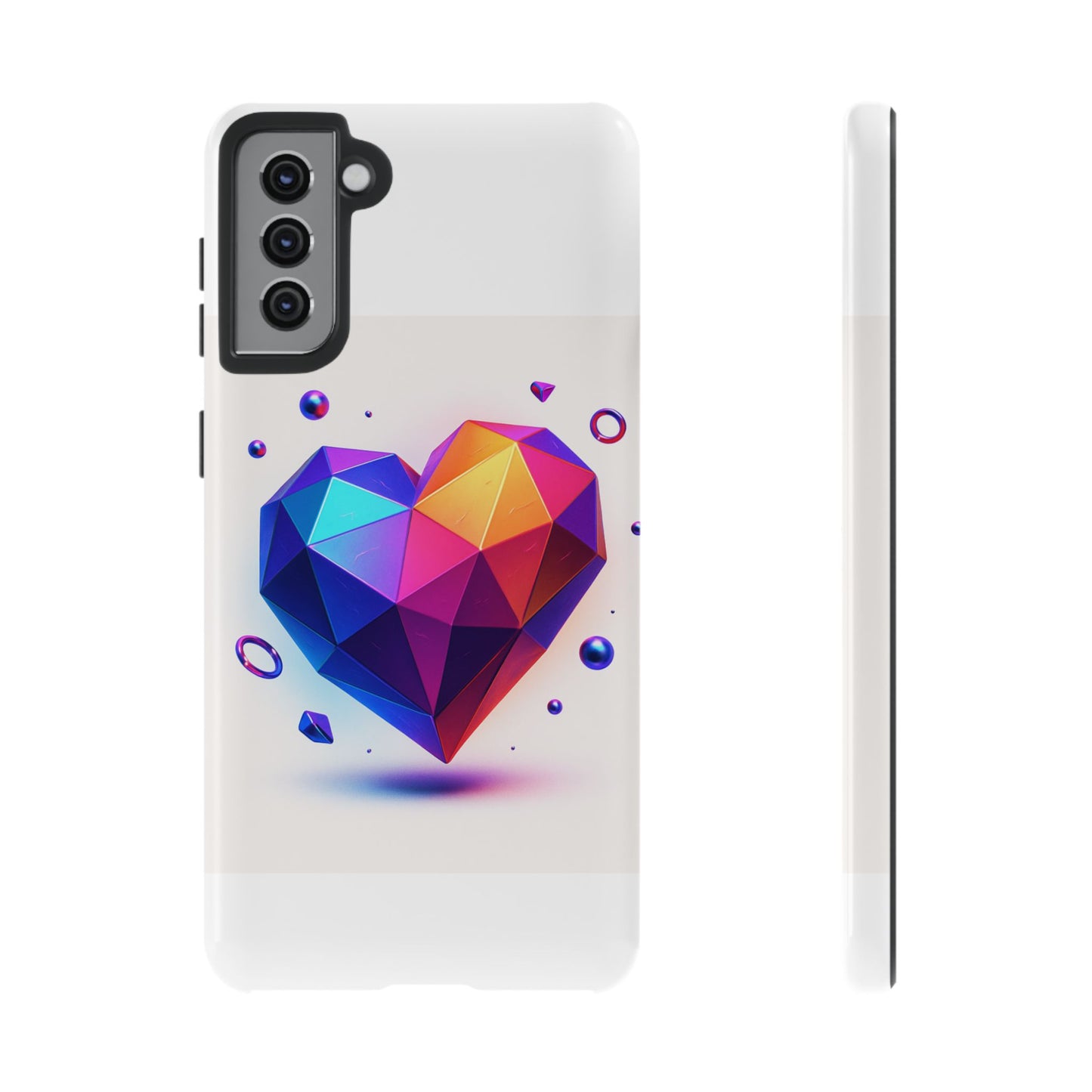 Vibrant Heart Phone Case, Tough Cases, Colorful Phone Cover, Unique Protector, Gift for Her, Cute Accessory