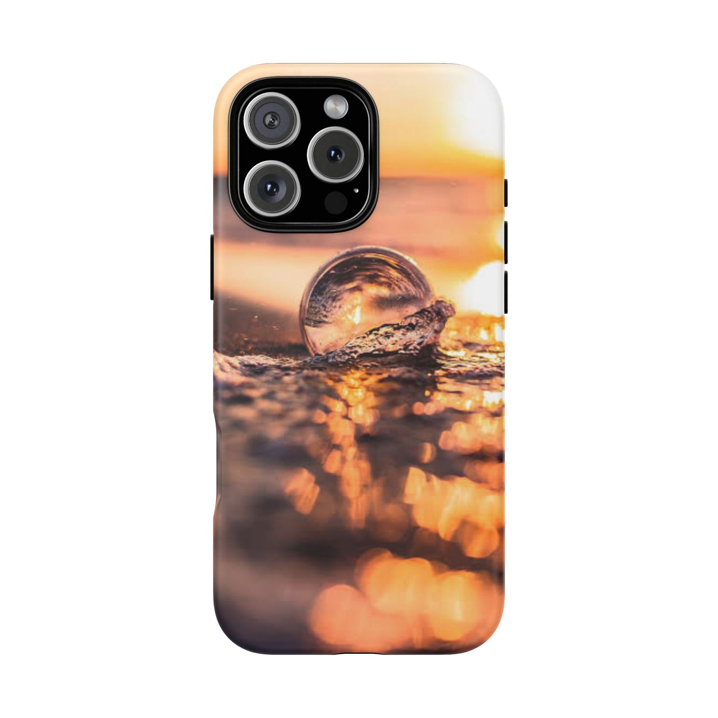 Sunset Bubble Phone Case, Tough Cases, Beach Lover Gift, Summer Vibes, Cell Phone Accessories, Unique Design, Nature Photography