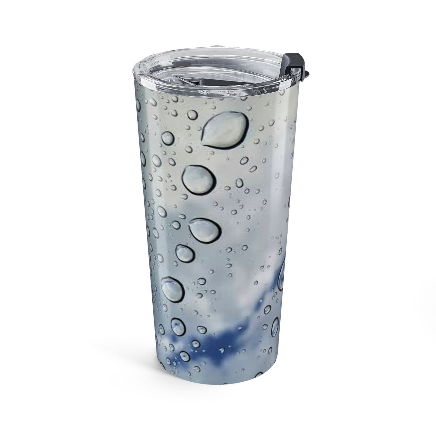 Blue Water Droplet Tumbler 20oz, Travel Mug, Gift for Nature Lovers, Stylish Drinkware, Outdoor Adventure