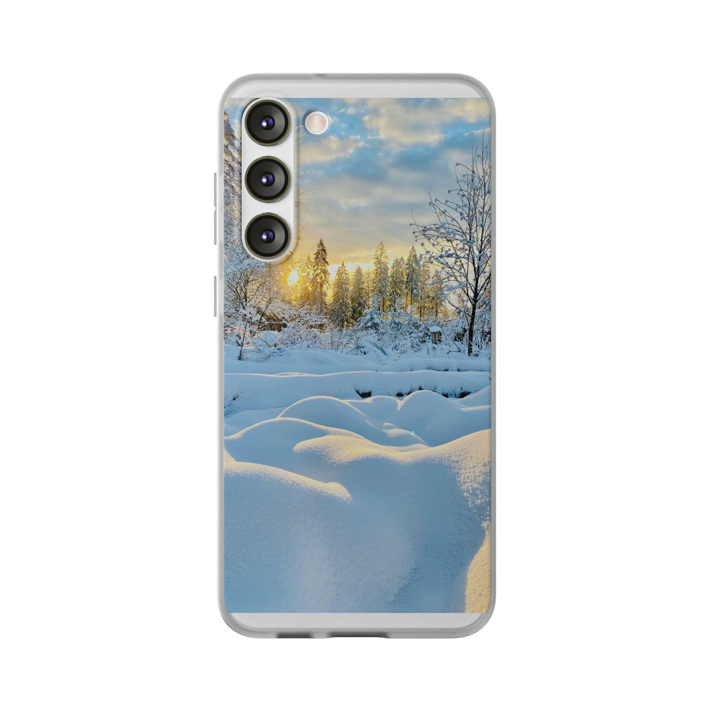 Winter Landscape Flexi Cases, Nature Phone Cover, Scenic Case, Holiday Gift, Seasonal Accessory, Outdoor Lover's Item
