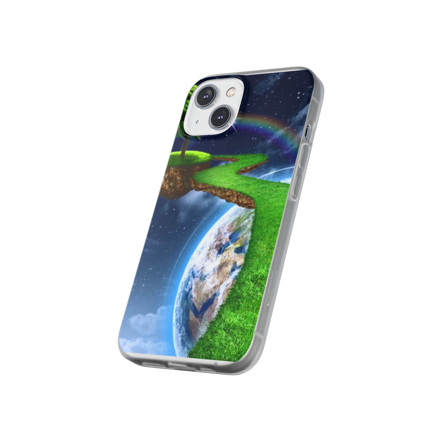 Dreamy Landscape Phone Case, Eco-Friendly Cell Phone Cover, Nature Inspired Gift, Aesthetic Mobile Case, Vibrant Rainbow Design