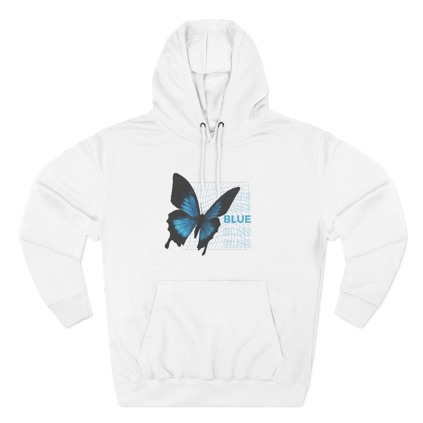 Butterfly Art Hoodie, Soft Fleece Sweatshirt, Gift for Nature Lovers, Stylish Casual Wear, Cozy Trendy Winter Apparel