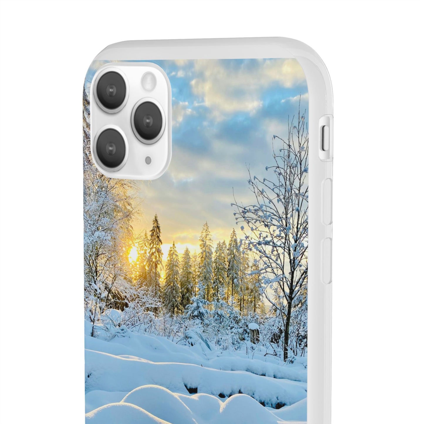 Winter Landscape Flexi Cases, Nature Phone Cover, Scenic Case, Holiday Gift, Seasonal Accessory, Outdoor Lover's Item