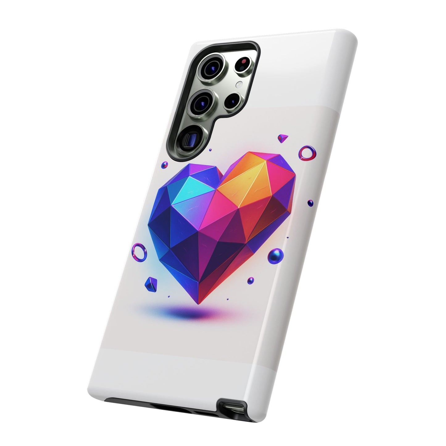 Vibrant Heart Phone Case, Tough Cases, Colorful Phone Cover, Unique Protector, Gift for Her, Cute Accessory