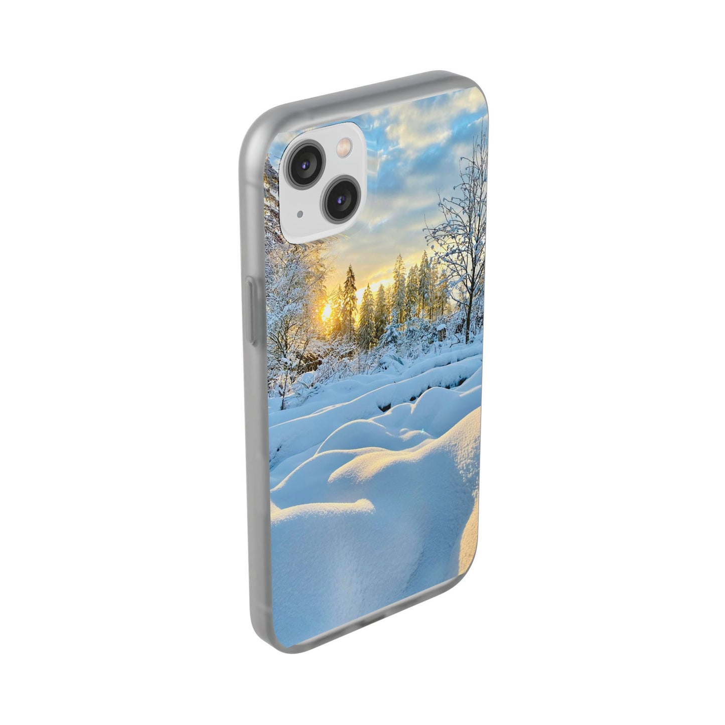 Winter Landscape Flexi Cases, Nature Phone Cover, Scenic Case, Holiday Gift, Seasonal Accessory, Outdoor Lover's Item