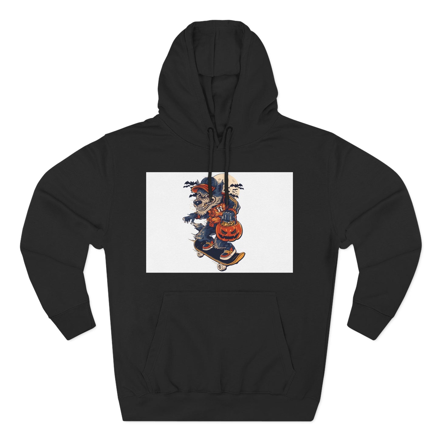 Fleece Hoodie with Halloween Design, Cozy Sweatshirt, Fall Fashion, Gift for Her, Casual Layering