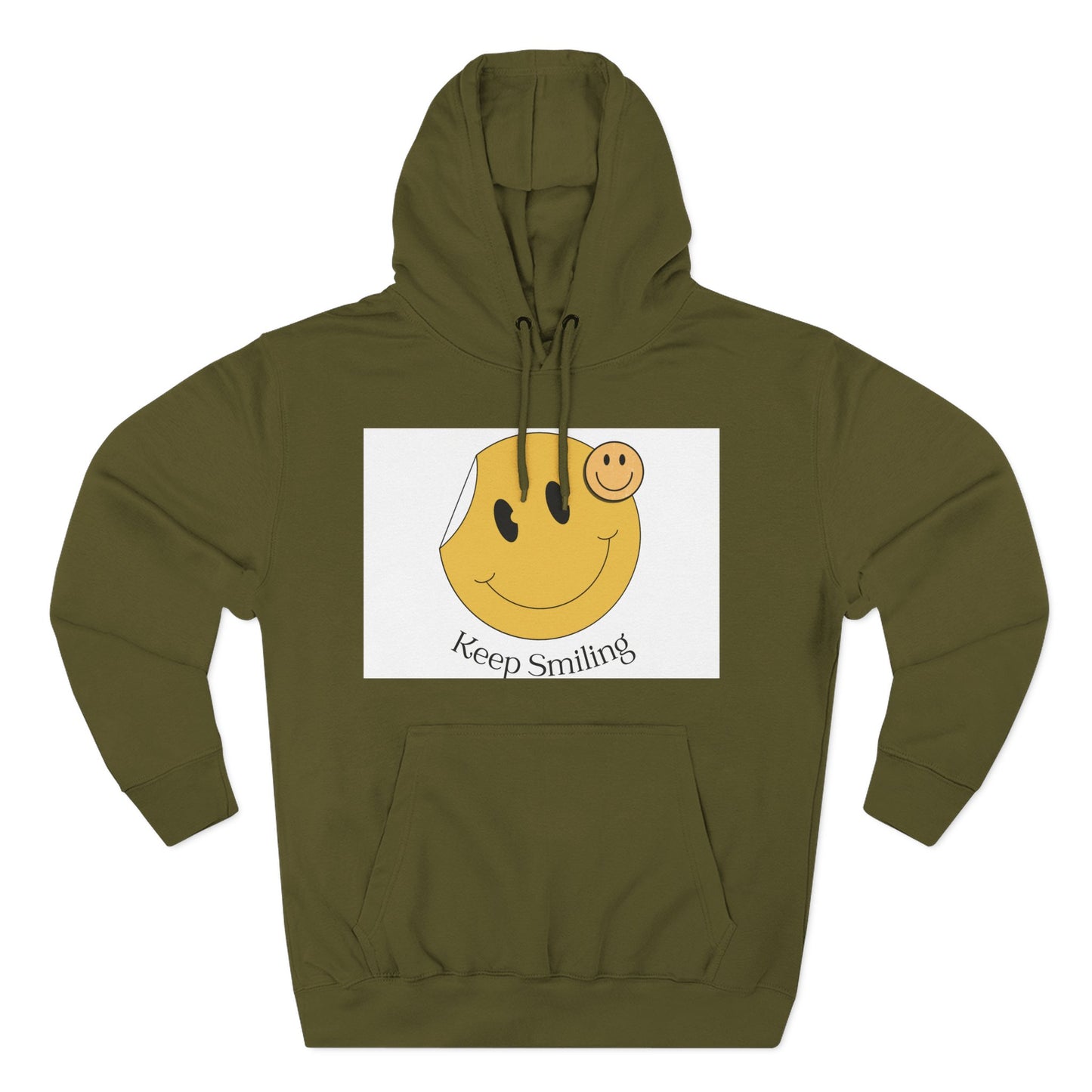 Happy Vibes Fleece Hoodie, Cozy Gift, Keep Smiling Hoodie, Casual Wear, Trendy Sweatshirt, Unisex Fashion