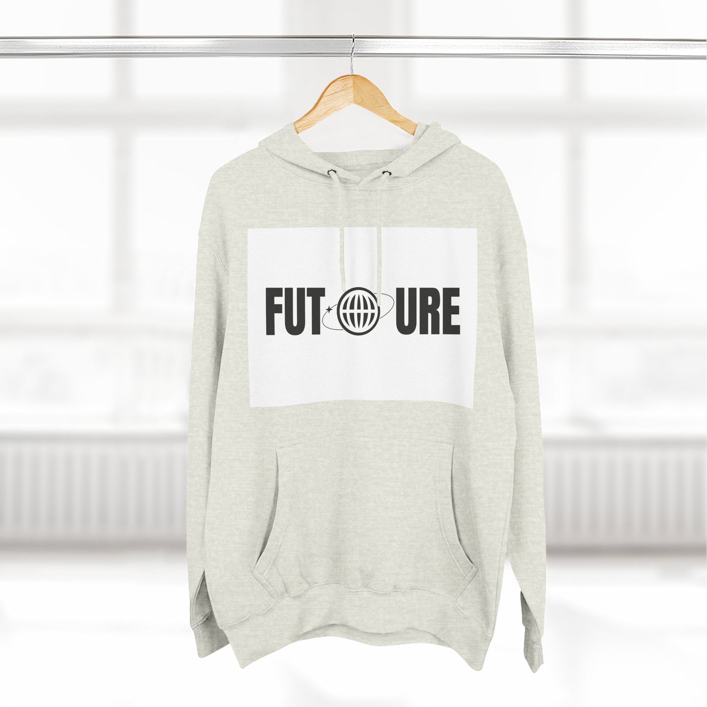 Futuristic Three-Panel Fleece Hoodie, Cozy Fashion, Streetwear Style, Gift for Trendsetters, Everyday Comfort