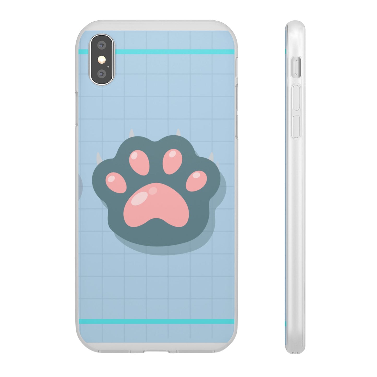 Paw Print Phone Case, Cute Pet Lover Flexi Cases, Dog Cat Accessory, Gift for Animal Lovers, Durable and Stylish Gadget Cover