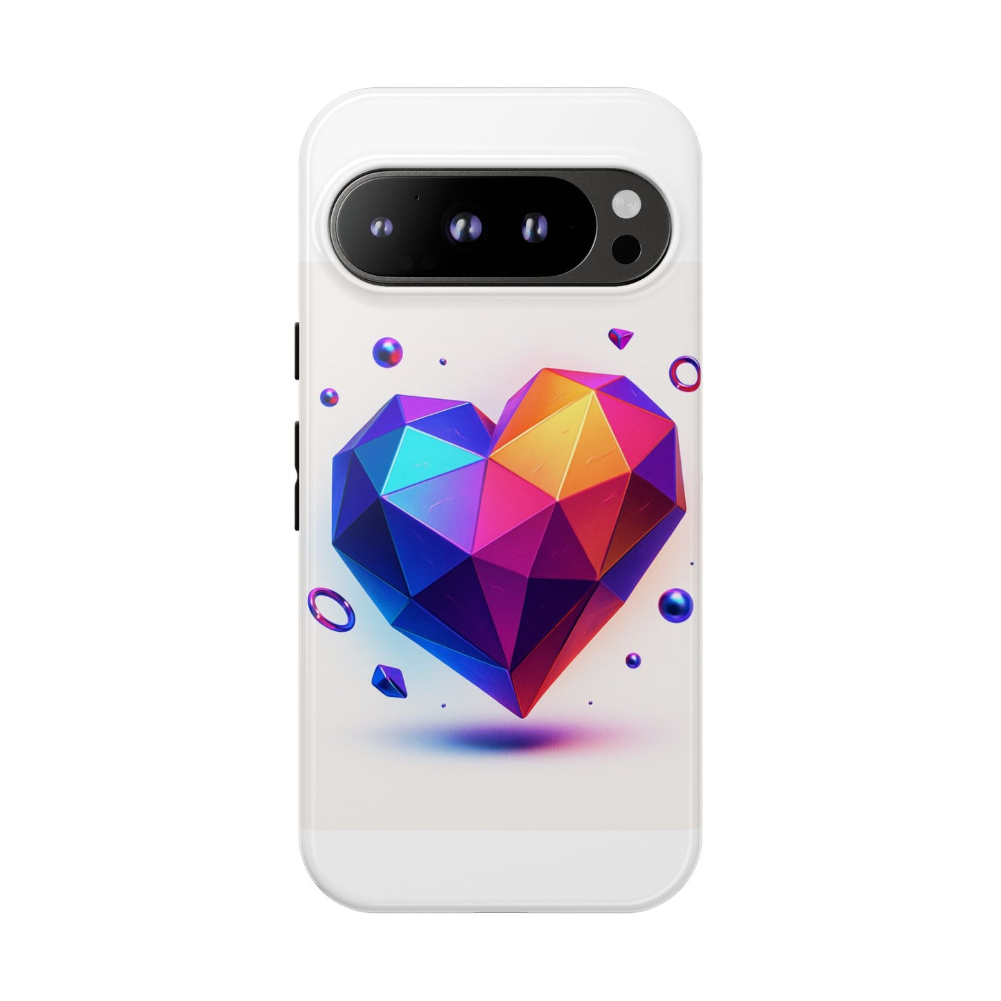 Vibrant Heart Phone Case, Tough Cases, Colorful Phone Cover, Unique Protector, Gift for Her, Cute Accessory