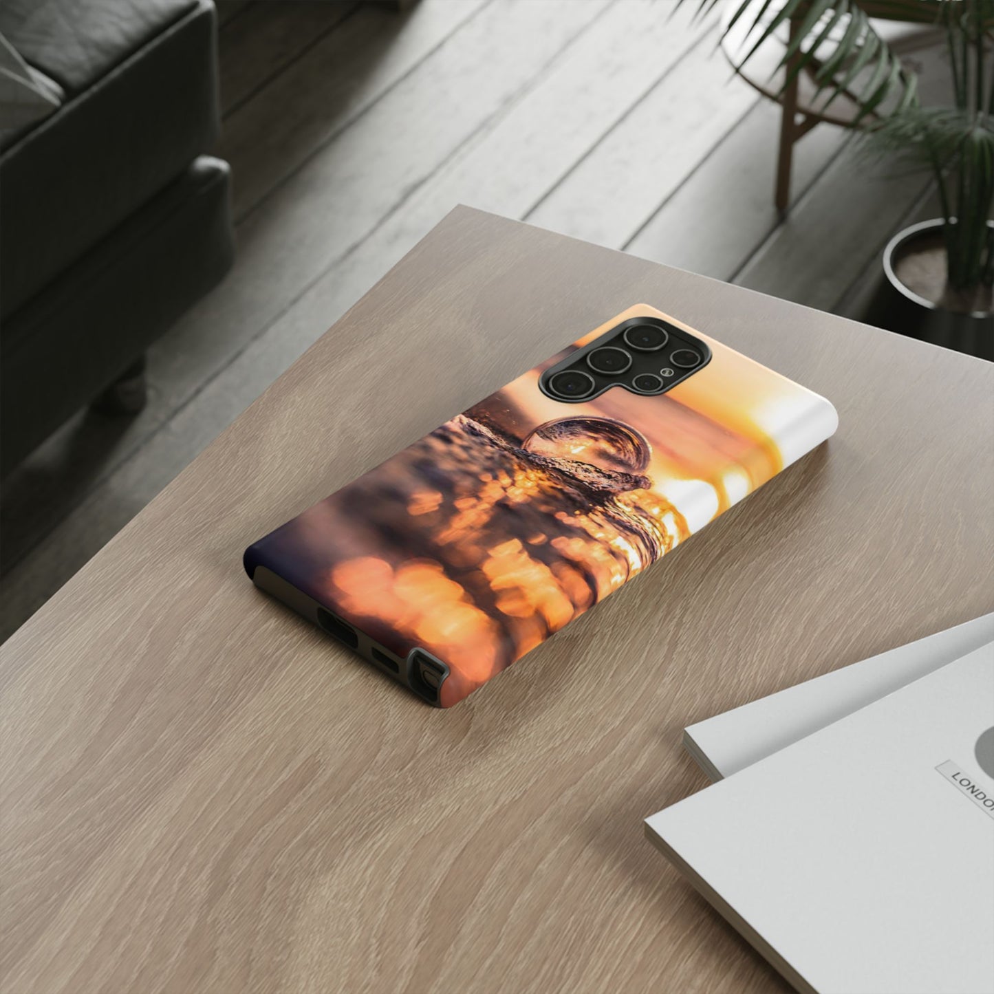Sunset Bubble Phone Case, Tough Cases, Beach Lover Gift, Summer Vibes, Cell Phone Accessories, Unique Design, Nature Photography