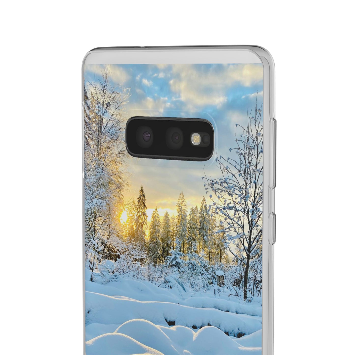 Winter Landscape Flexi Cases, Nature Phone Cover, Scenic Case, Holiday Gift, Seasonal Accessory, Outdoor Lover's Item
