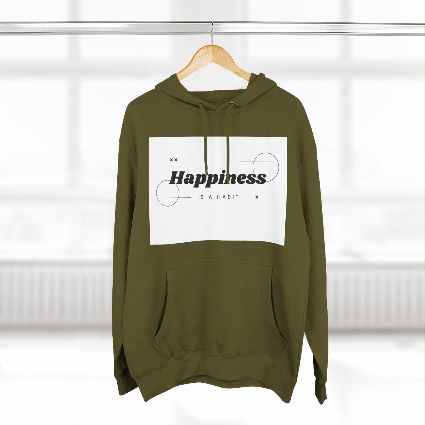 Happiness Is A Habit Hoodie, Cozy Sweatshirt, Motivational Apparel, Ideal Gift for Her, Everyday Comfort Wear