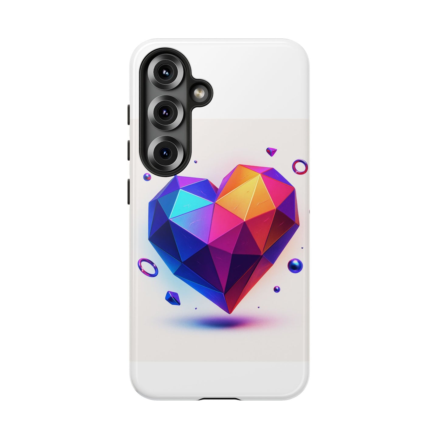 Vibrant Heart Phone Case, Tough Cases, Colorful Phone Cover, Unique Protector, Gift for Her, Cute Accessory