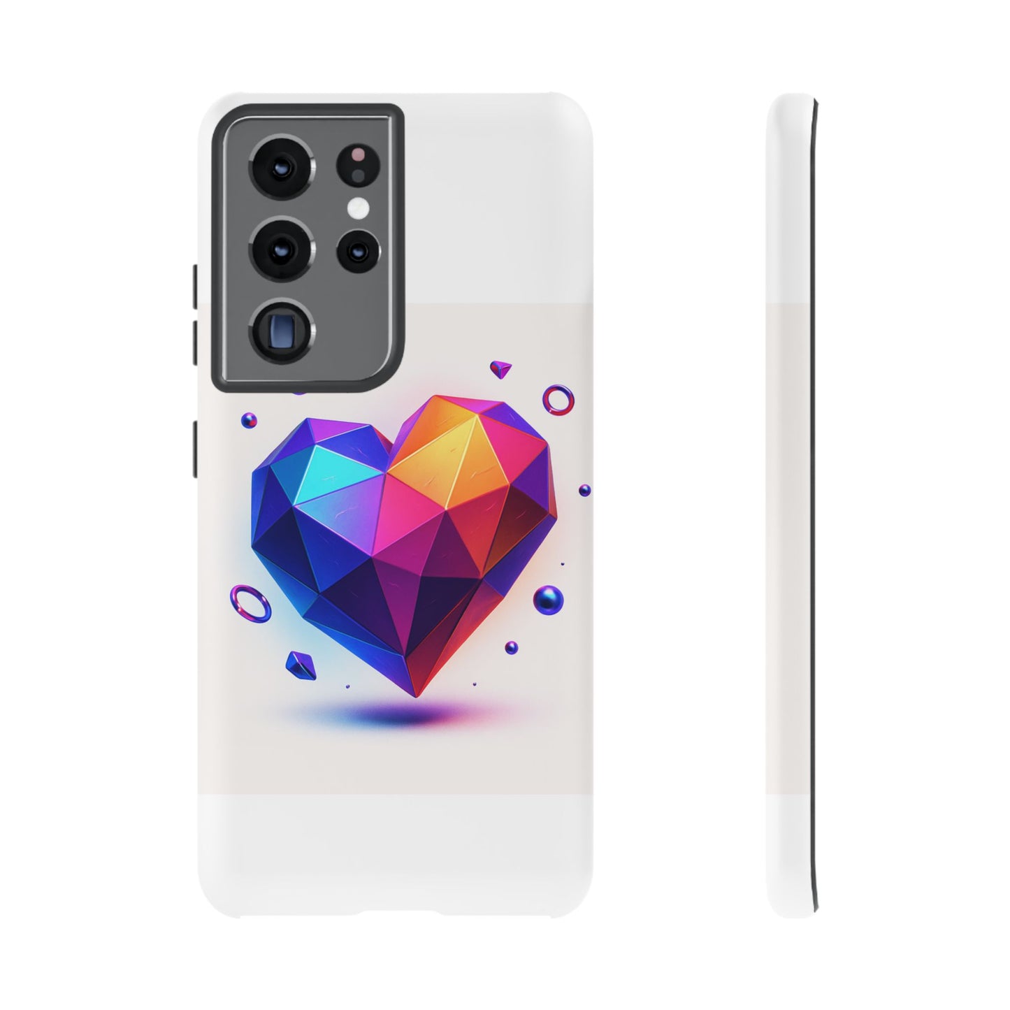 Vibrant Heart Phone Case, Tough Cases, Colorful Phone Cover, Unique Protector, Gift for Her, Cute Accessory