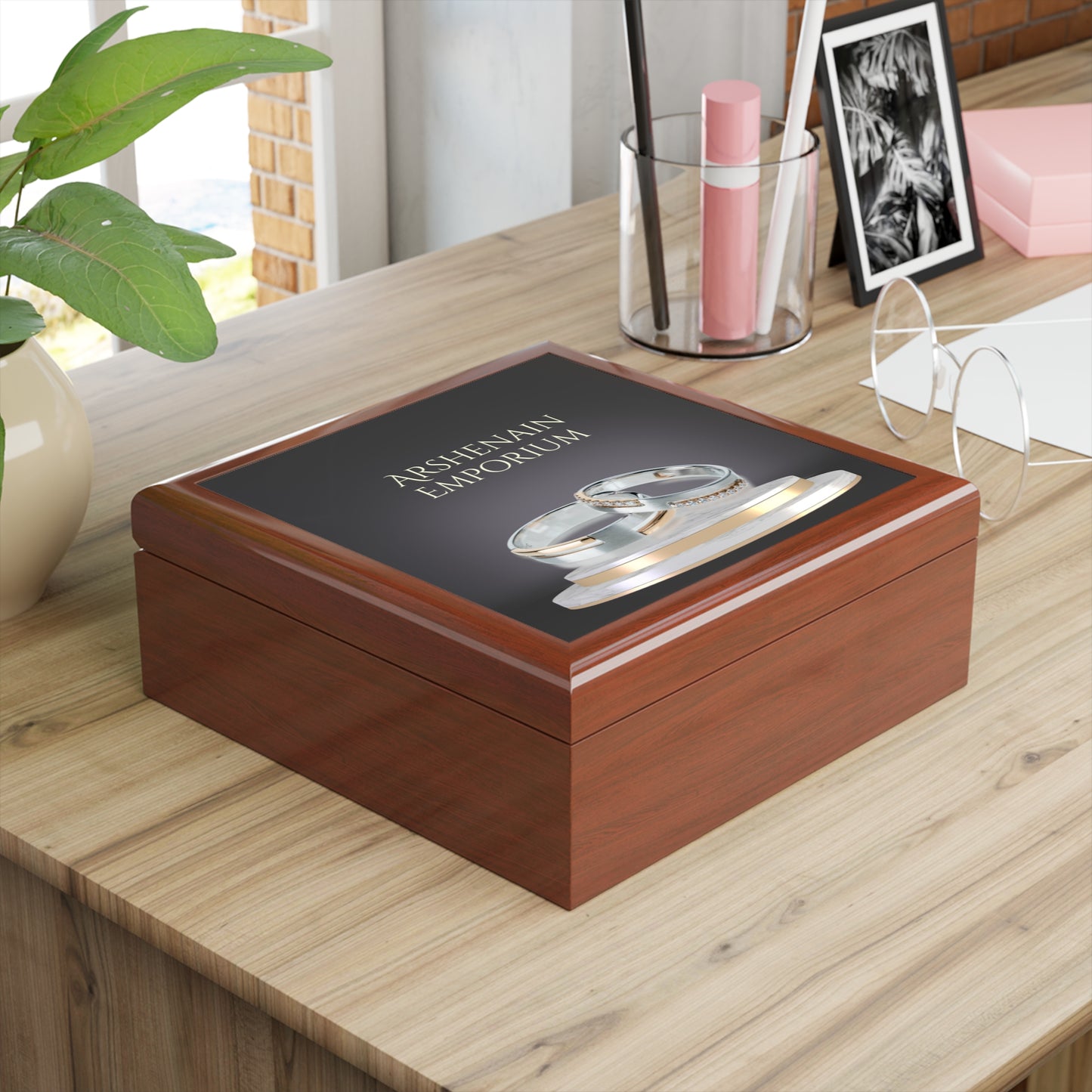 Elegant Black Jewelry Box for Rings and Keepsakes, Gift for Jewelry Lovers, Wedding, Anniversary, Storage Organizer