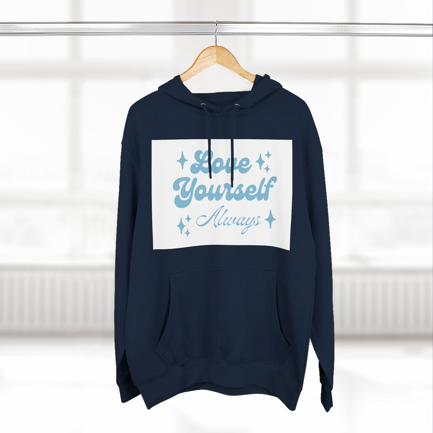 Love Yourself Fleece Hoodie | Cozy Self-Care Sweatshirt | Inspirational Apparel | Motivational Gift | Positive Vibes Hoodie