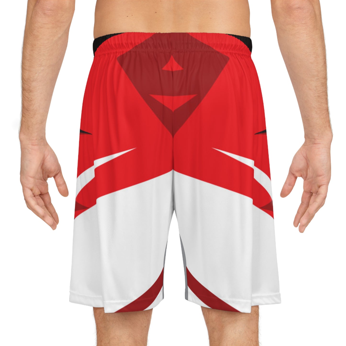 Bold Red Basketball Shorts for Sports, Summer, Gym, Team Spirit, Casual Wear