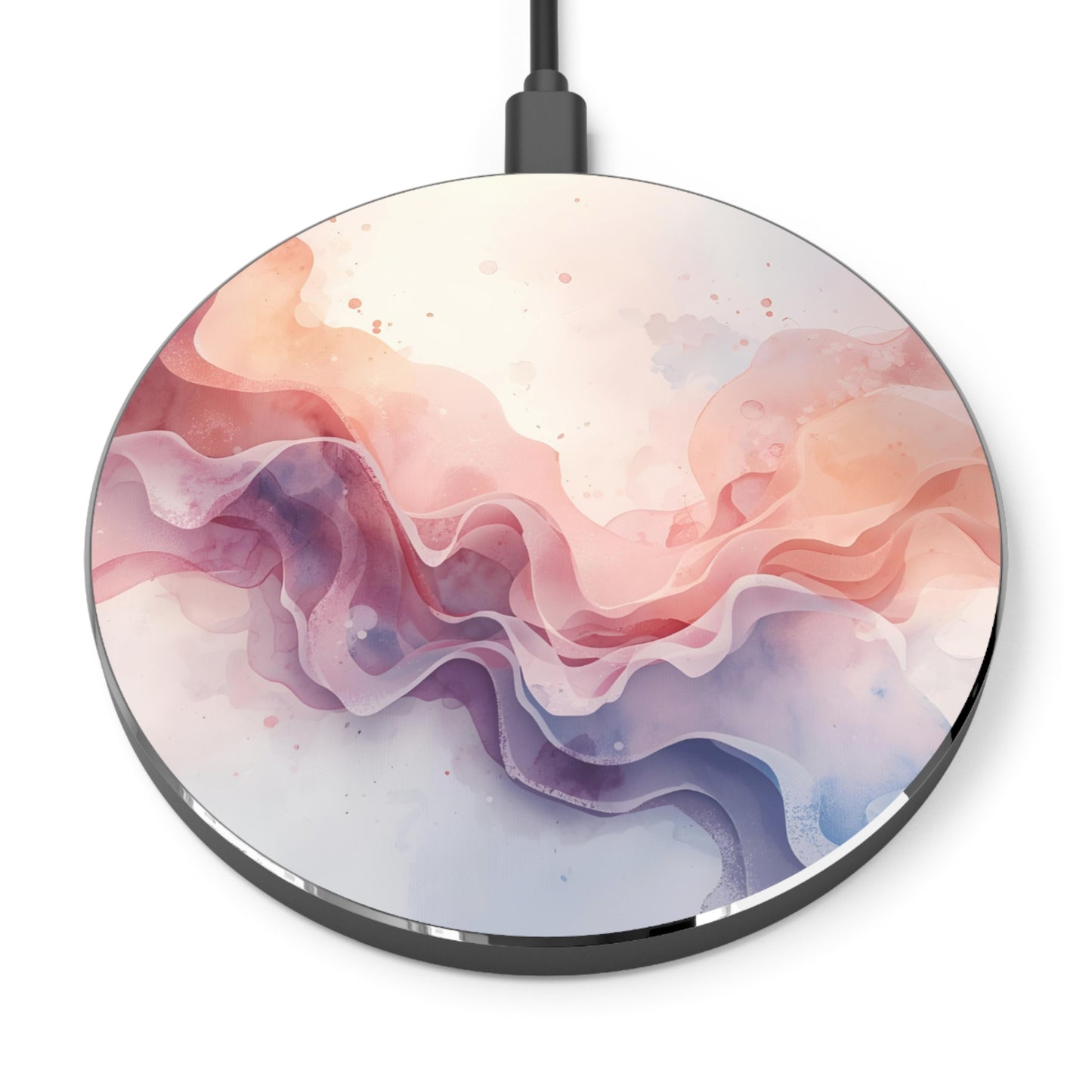 Elegant Wireless Charger, Fast Charging Pad, Home Decor, Gift for Tech Lovers, Modern Office Accessory, Abstract Design