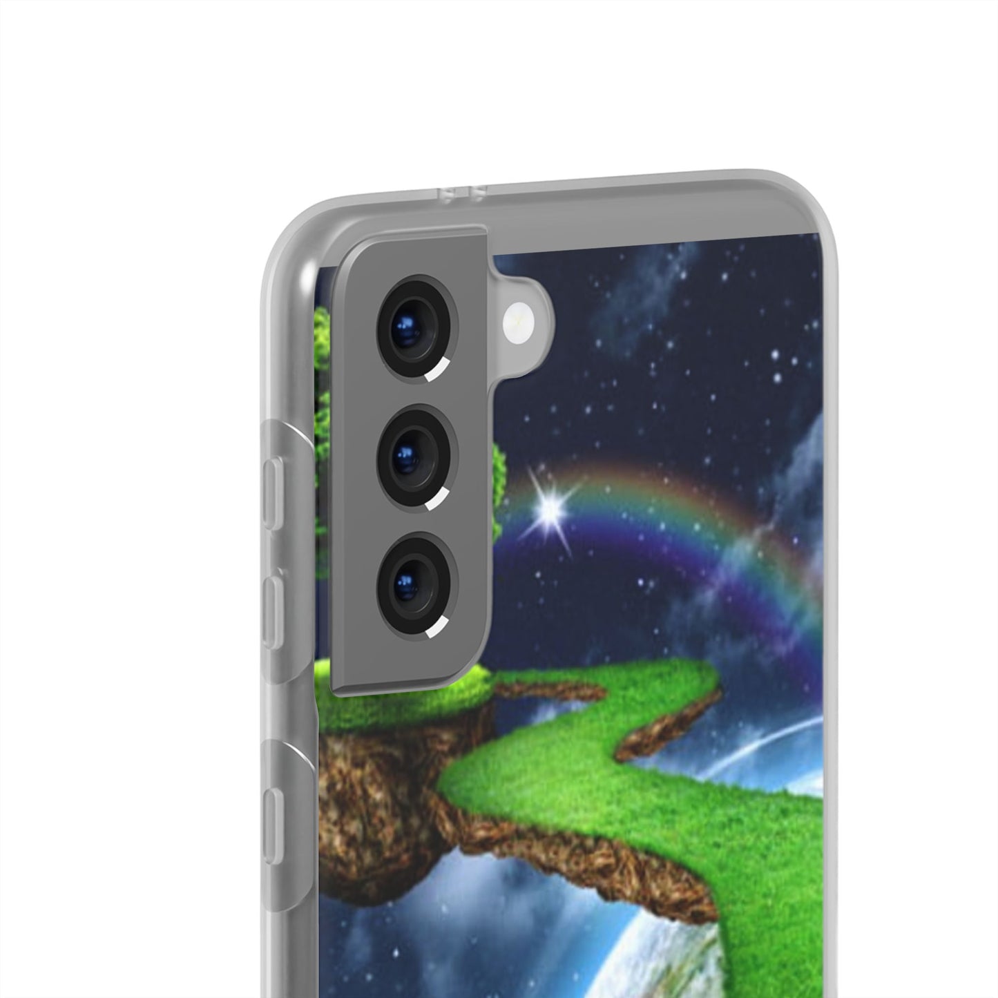 Dreamy Landscape Phone Case, Eco-Friendly Cell Phone Cover, Nature Inspired Gift, Aesthetic Mobile Case, Vibrant Rainbow Design