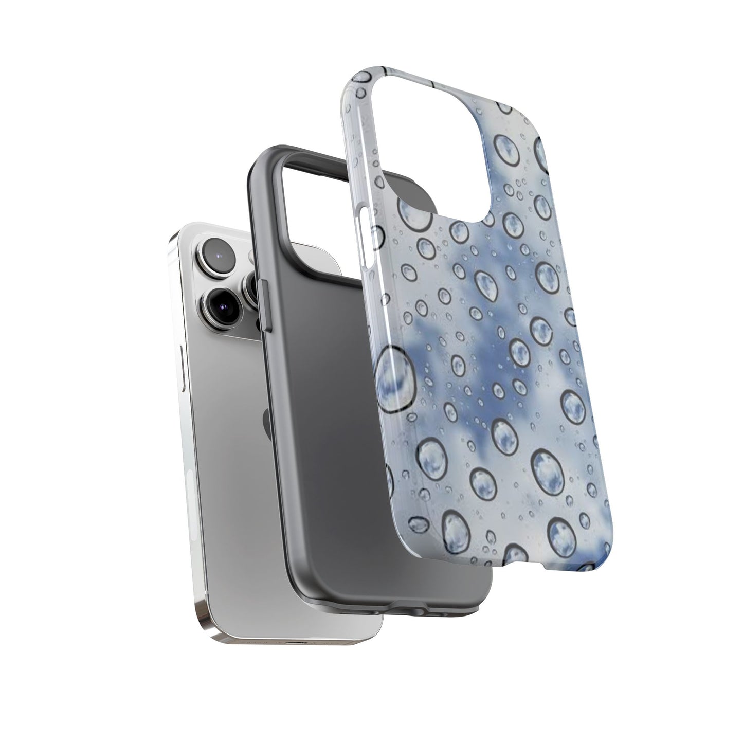 Blue Water Droplet Phone Case, Tough Cases for Protection, Stylish Cellphone Cover, Unique Gifts for Her, Durable and Trendy