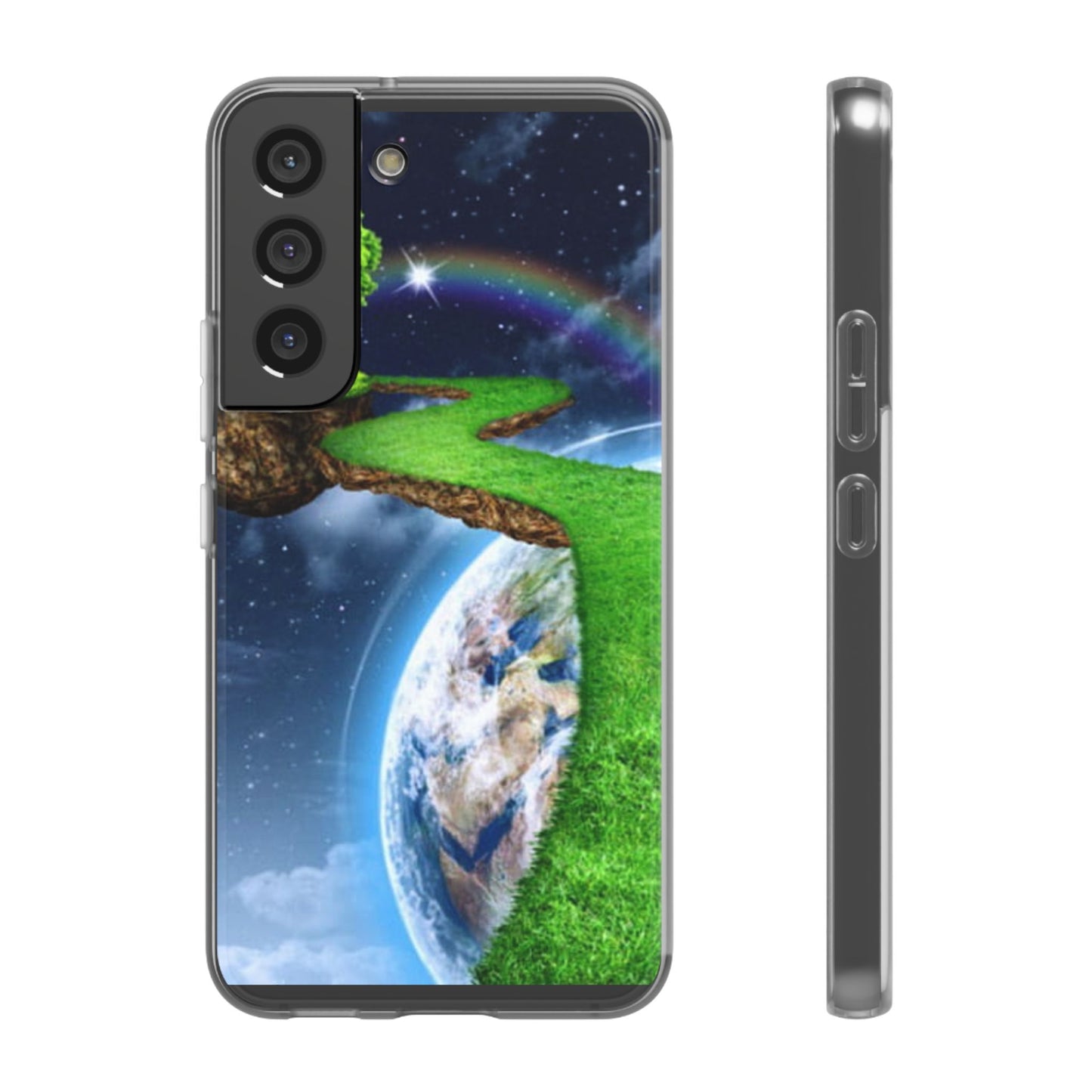 Dreamy Landscape Phone Case, Eco-Friendly Cell Phone Cover, Nature Inspired Gift, Aesthetic Mobile Case, Vibrant Rainbow Design