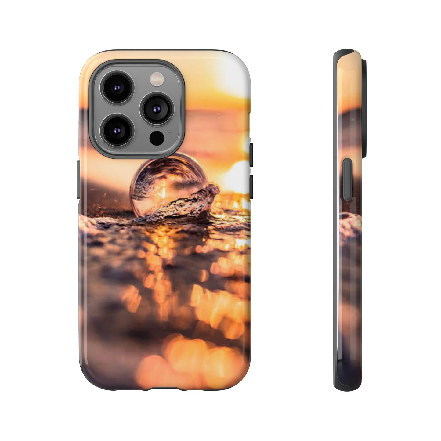Sunset Bubble Phone Case, Tough Cases, Beach Lover Gift, Summer Vibes, Cell Phone Accessories, Unique Design, Nature Photography