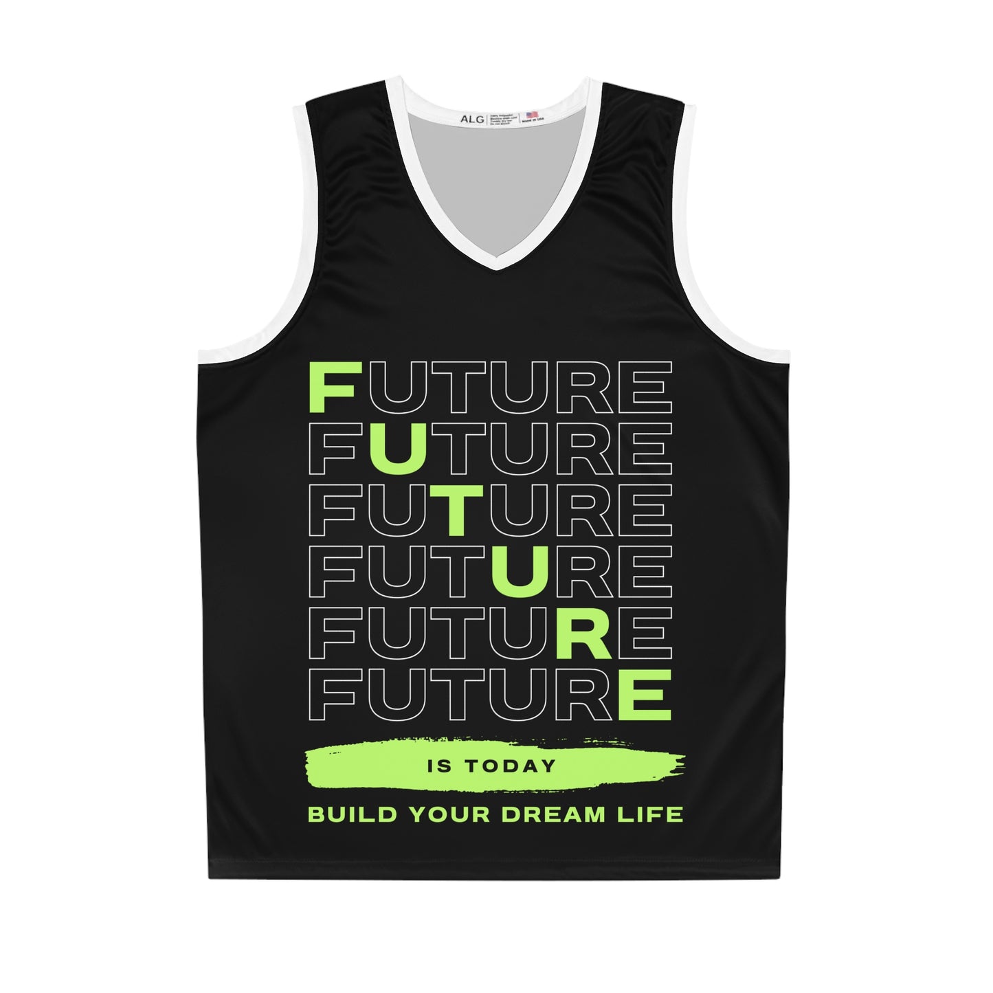 Future Aspirations Basketball Jersey, Stylish Sportswear for Dreamers, Fitness Gear, Motivational Apparel, Gifts for Athletes