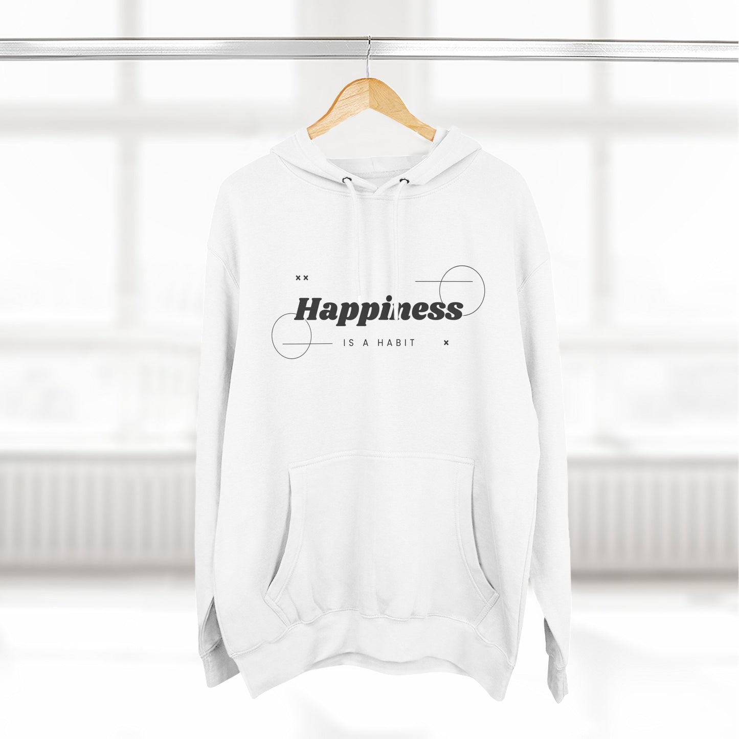Happiness Is A Habit Hoodie, Cozy Sweatshirt, Motivational Apparel, Ideal Gift for Her, Everyday Comfort Wear