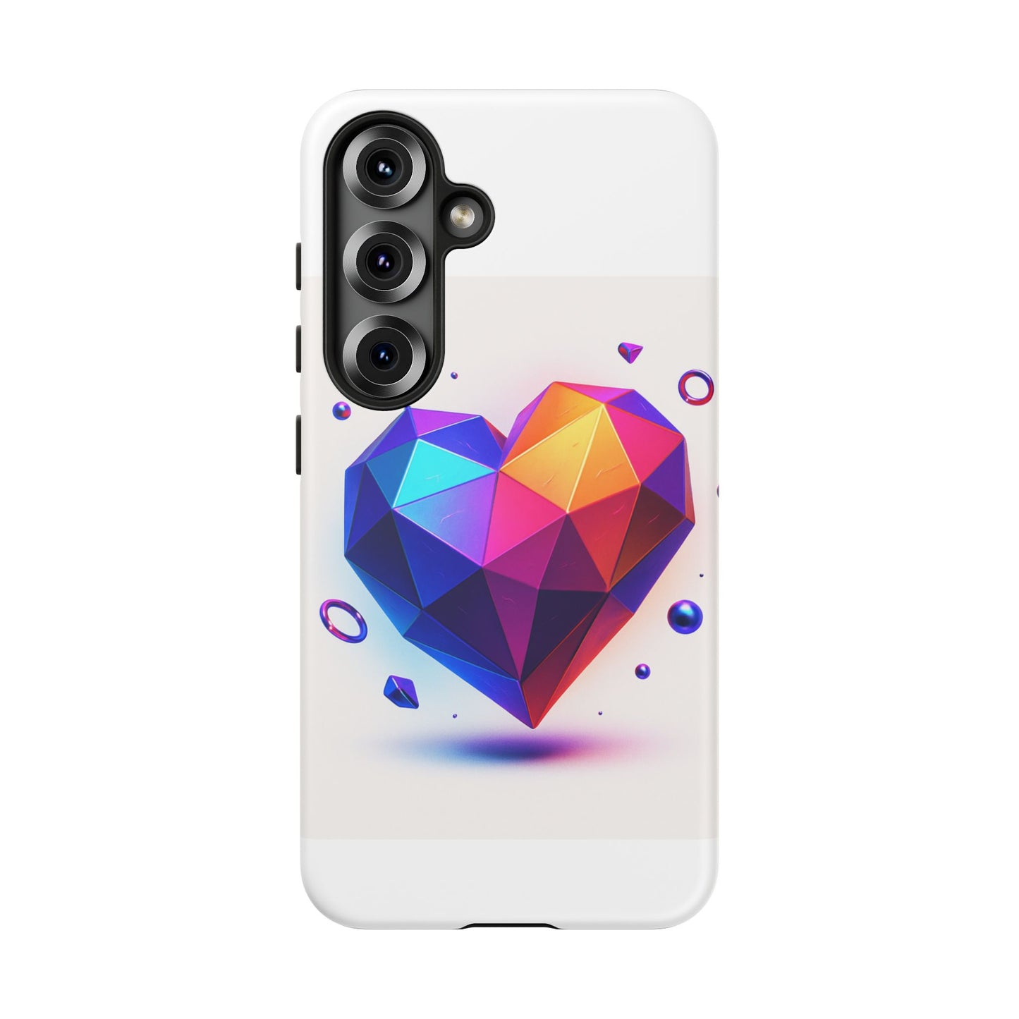 Vibrant Heart Phone Case, Tough Cases, Colorful Phone Cover, Unique Protector, Gift for Her, Cute Accessory