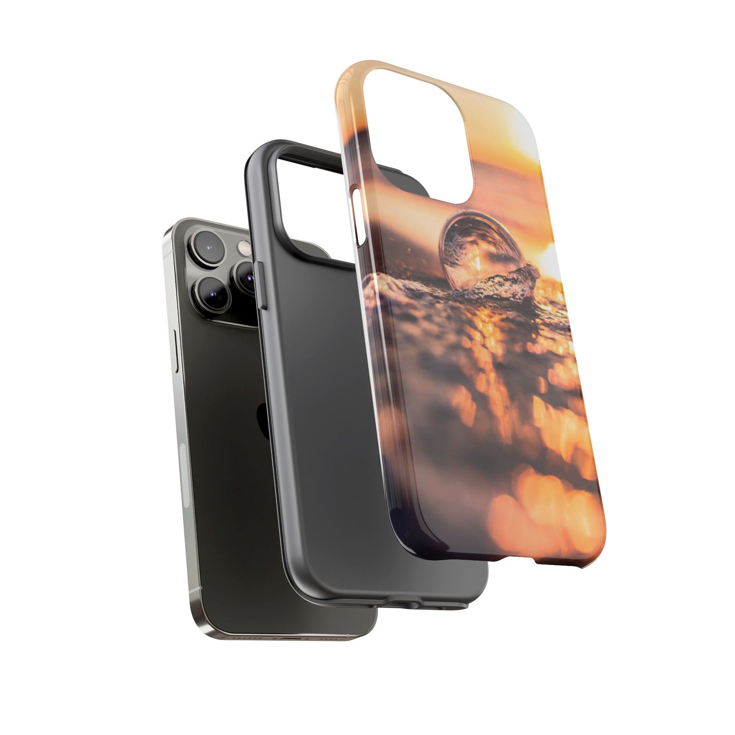 Sunset Bubble Phone Case, Tough Cases, Beach Lover Gift, Summer Vibes, Cell Phone Accessories, Unique Design, Nature Photography