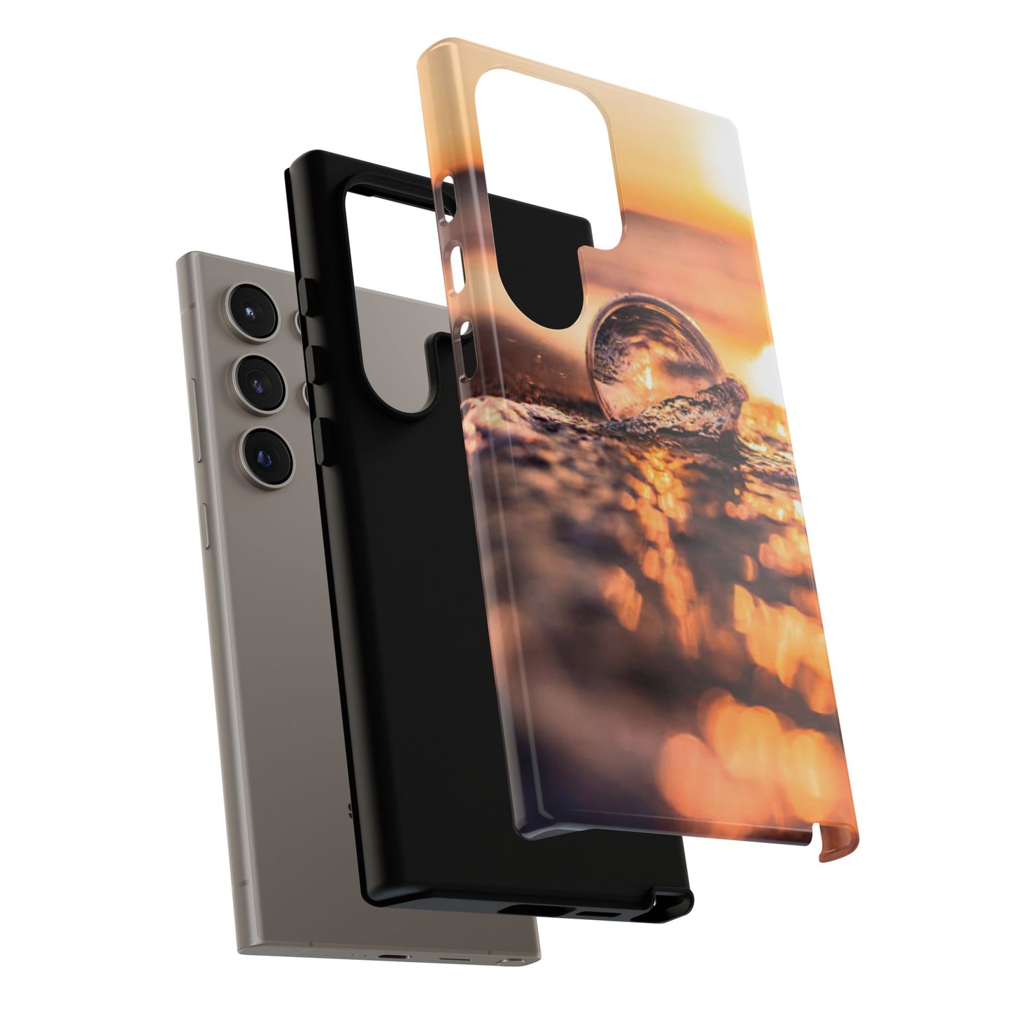 Sunset Bubble Phone Case, Tough Cases, Beach Lover Gift, Summer Vibes, Cell Phone Accessories, Unique Design, Nature Photography