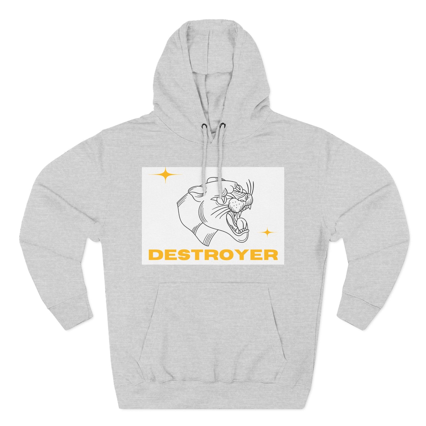 Three-Panel Fleece Hoodie with DESTROYER Design, Cozy Streetwear for Every Occasion, Perfect Gift for Friends, Fun Graphic Hoodie, [...]