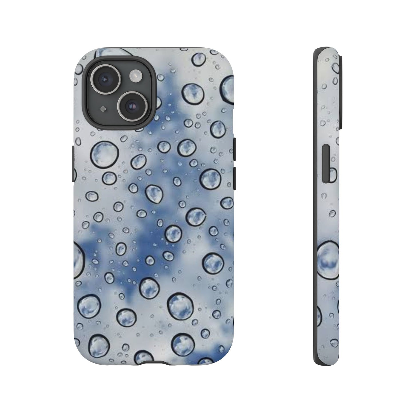 Blue Water Droplet Phone Case, Tough Cases for Protection, Stylish Cellphone Cover, Unique Gifts for Her, Durable and Trendy