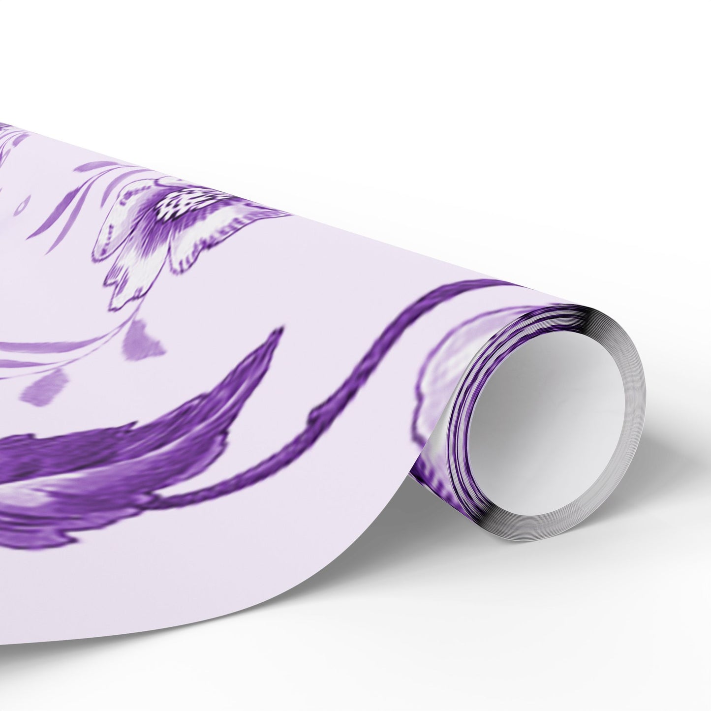 Elegant Floral Wrapping Paper, Luxury Gift Wrap, Purple Floral Design, Birthday, Wedding, Holiday Gift Wrap, Eco-friendly