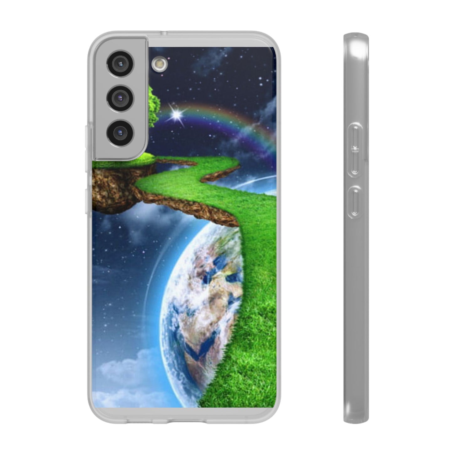 Dreamy Landscape Phone Case, Eco-Friendly Cell Phone Cover, Nature Inspired Gift, Aesthetic Mobile Case, Vibrant Rainbow Design