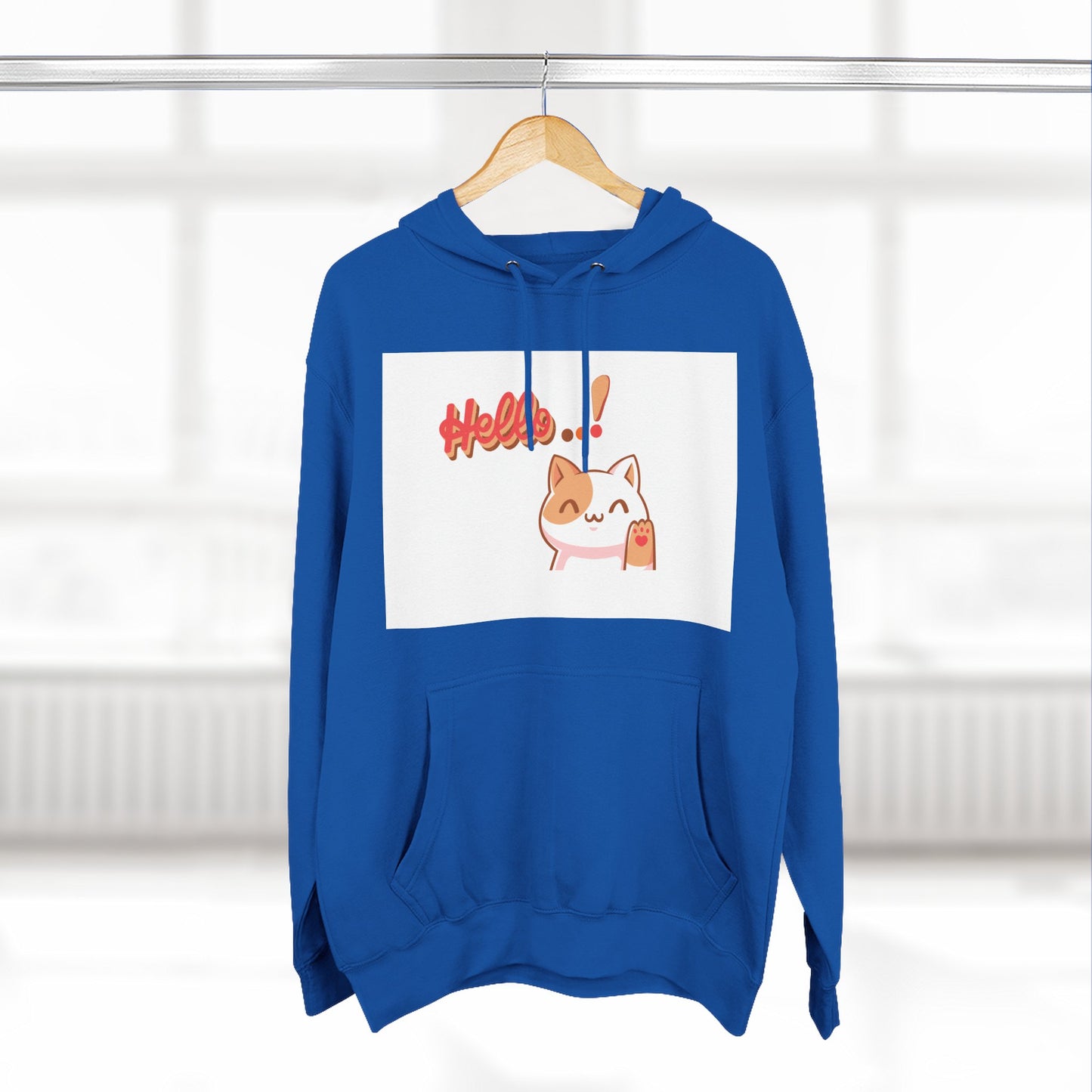 Cute Cat Hoodie with Motivational Design - Perfect Gift for Cat Lovers, Cozy Fleece Hoodie for Any Occasion, Stylish Streetwear