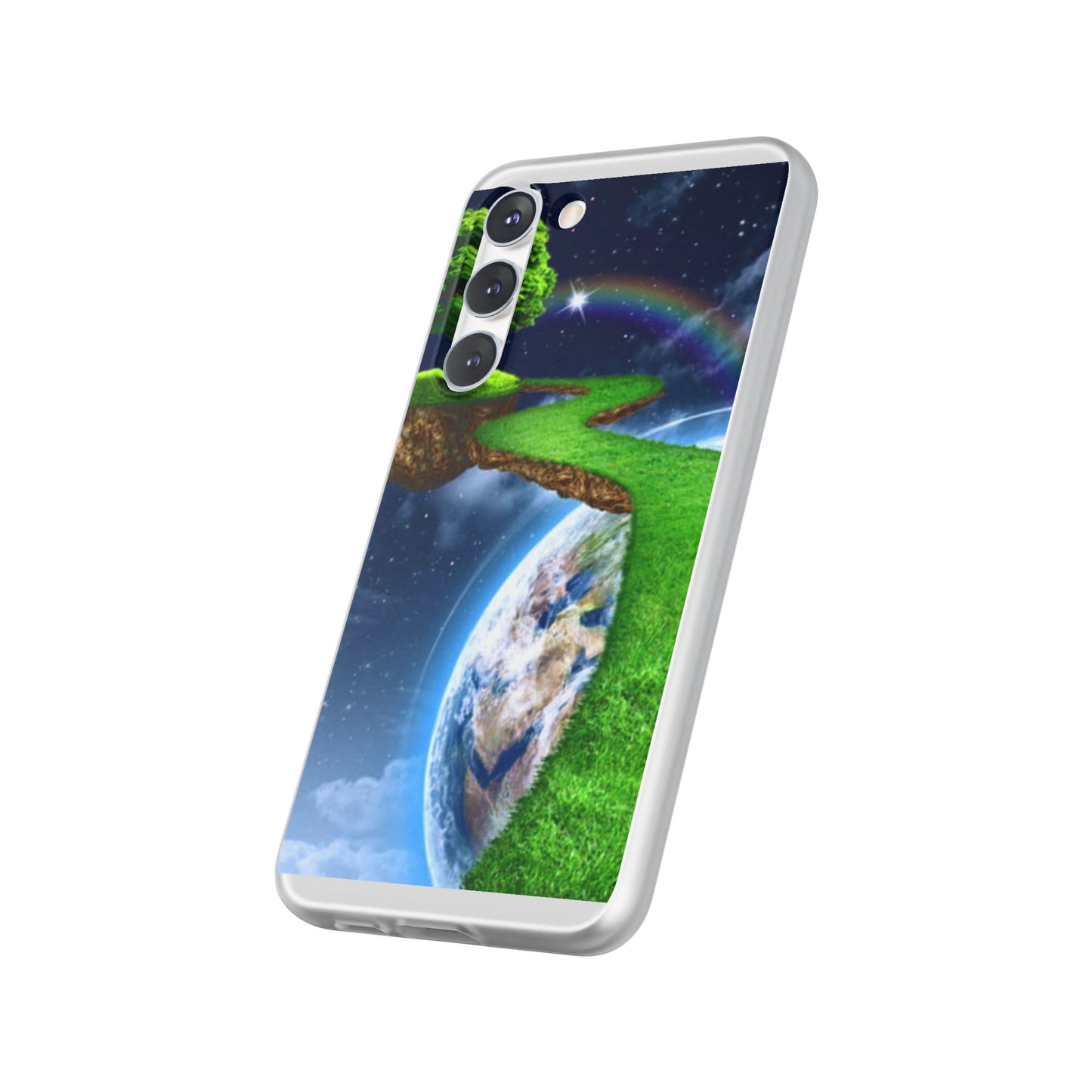 Dreamy Landscape Phone Case, Eco-Friendly Cell Phone Cover, Nature Inspired Gift, Aesthetic Mobile Case, Vibrant Rainbow Design