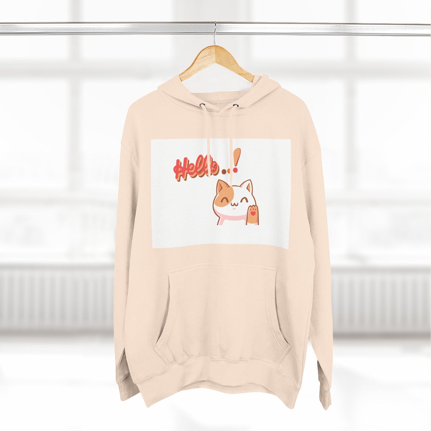 Cute Cat Hoodie with Motivational Design - Perfect Gift for Cat Lovers, Cozy Fleece Hoodie for Any Occasion, Stylish Streetwear