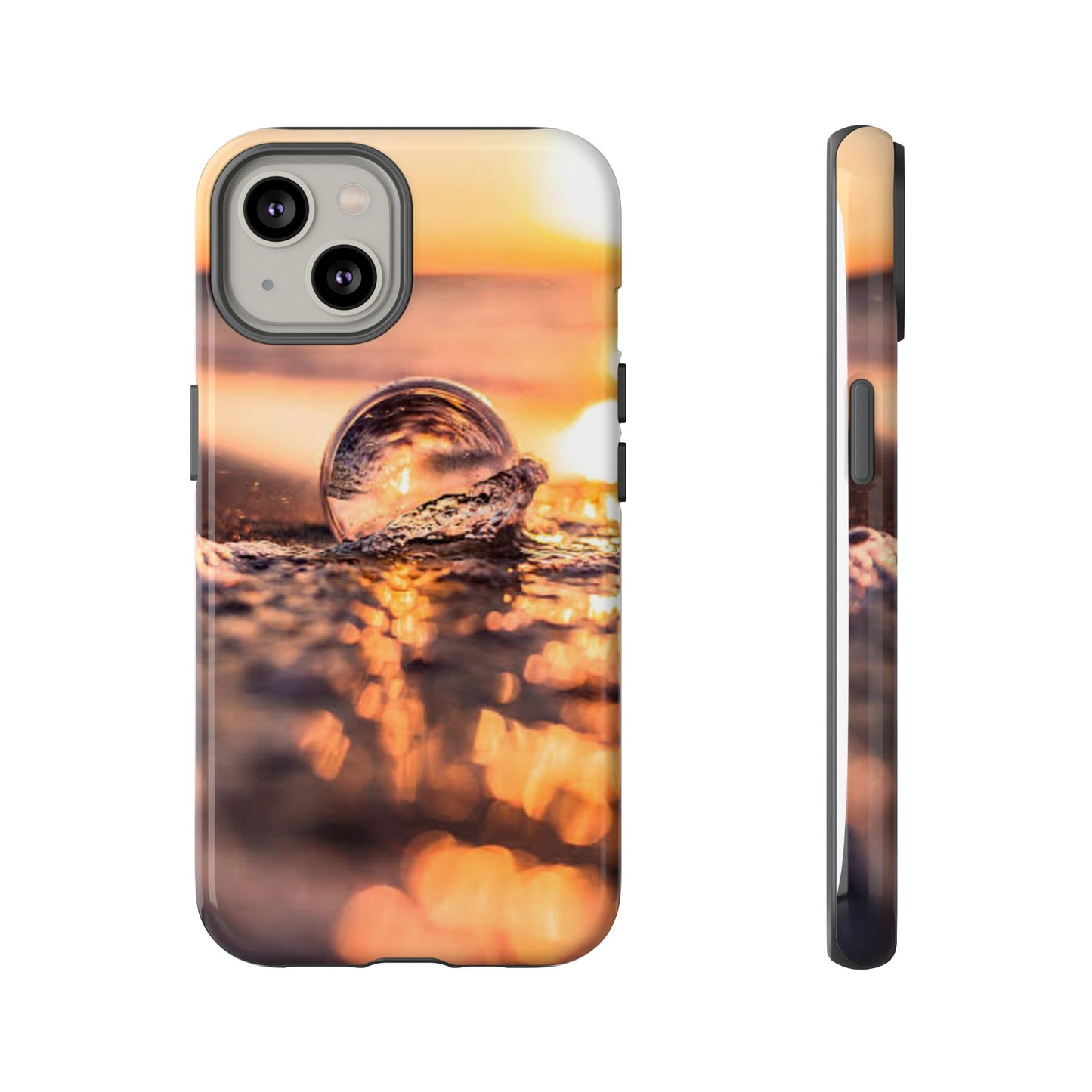 Sunset Bubble Phone Case, Tough Cases, Beach Lover Gift, Summer Vibes, Cell Phone Accessories, Unique Design, Nature Photography
