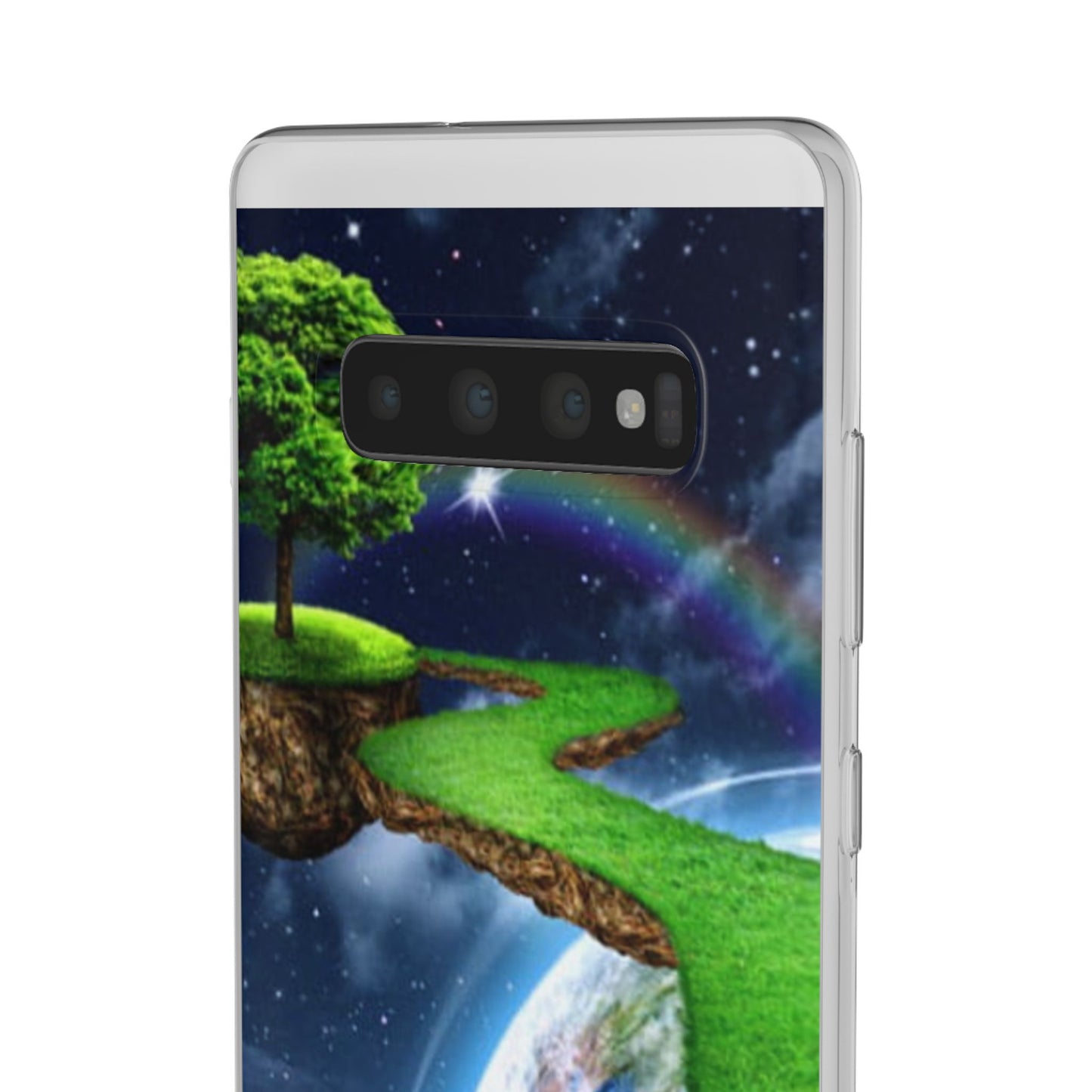 Dreamy Landscape Phone Case, Eco-Friendly Cell Phone Cover, Nature Inspired Gift, Aesthetic Mobile Case, Vibrant Rainbow Design