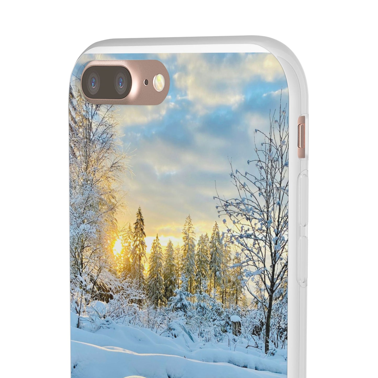 Winter Landscape Flexi Cases, Nature Phone Cover, Scenic Case, Holiday Gift, Seasonal Accessory, Outdoor Lover's Item
