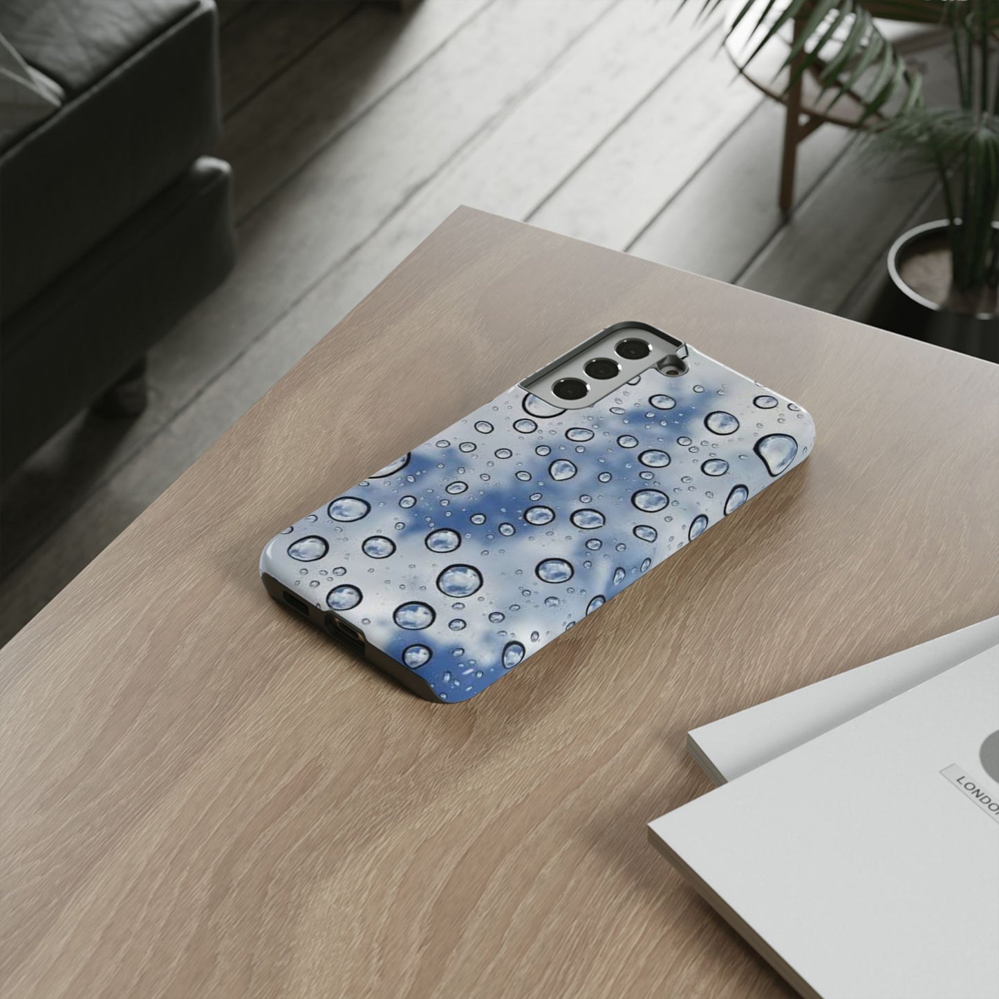 Blue Water Droplet Phone Case, Tough Cases for Protection, Stylish Cellphone Cover, Unique Gifts for Her, Durable and Trendy