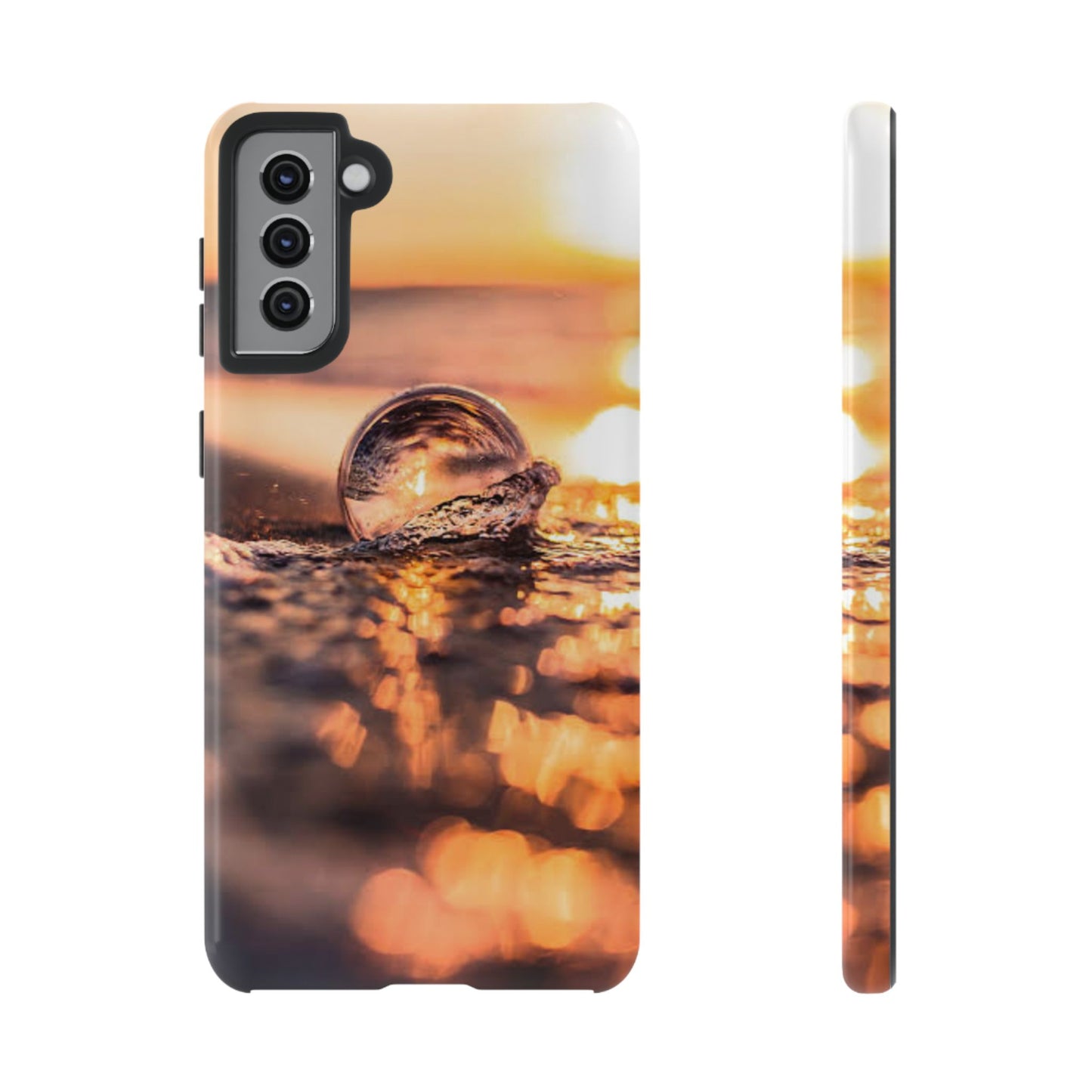 Sunset Bubble Phone Case, Tough Cases, Beach Lover Gift, Summer Vibes, Cell Phone Accessories, Unique Design, Nature Photography