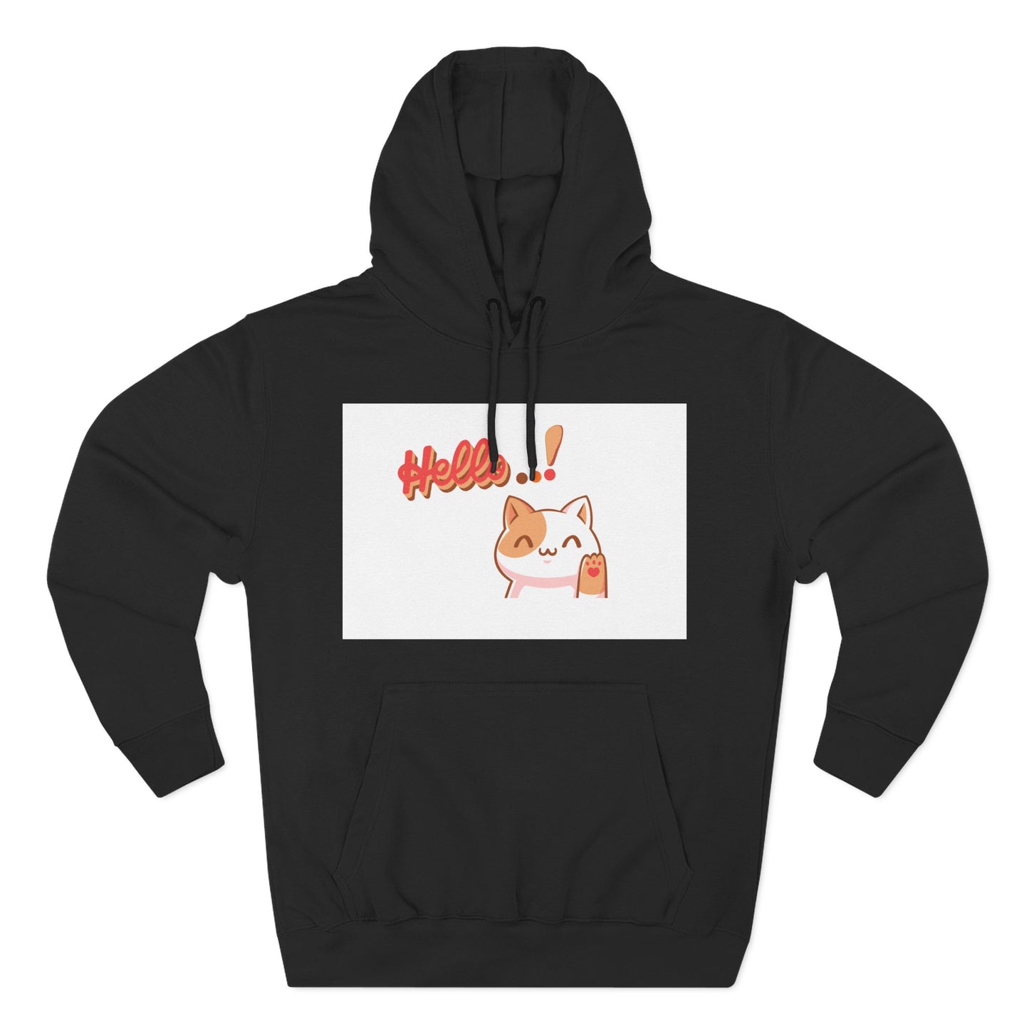 Cute Cat Hoodie with Motivational Design - Perfect Gift for Cat Lovers, Cozy Fleece Hoodie for Any Occasion, Stylish Streetwear